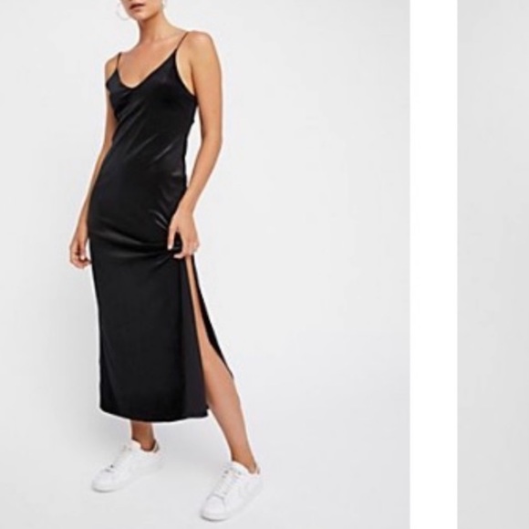 Like New Free People Velvet FP Intimately Maxi Slip Dress in Black - Picture 13 of 13
